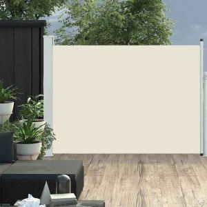 Nouveau Paravent store brise vue Anti-UV - BMD - Auvent latéral rétractable de patio 100x500 cm Crème DECO - V5260525