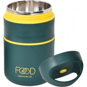 Boîte Alimentaire Isotherme 680ml Lunch Box Boîte Repas Isotherme Chaud Et Froid Isotherme Repas Chaud en Inox Pour EcoleVert