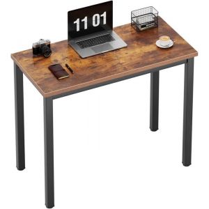 Soges Bureau dordinateur 80 x 40 cm planche en bois composite pour bureau maison Marron&Noir