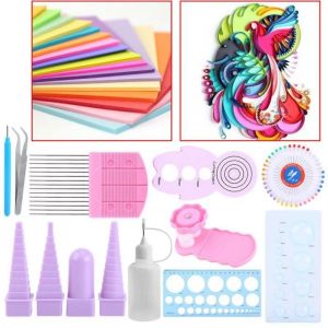 Kit de quilling de papier r&egrave;gle de peigne en acier inoxydable + plastique