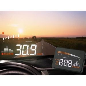 X5 Afficheur voiture Head Up Display HUD T&ecirc;te Haute Affichage OBD2 OBDII de Vitesse Niveau de carburant My18010 Mo32985