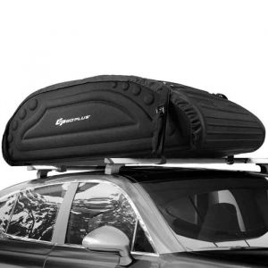 DREAMADE Sac de toit pliable coffre de toit voiture solide et imperméable capacité 400l avec sangles poignées et sac en nylon