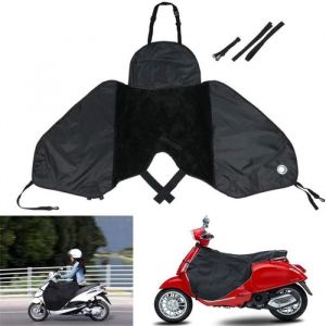 Couvre Jambe Scooter Scooter Tablier Universel Housse Protection Contre Le Froid et la Pluie au Etanche Noir
