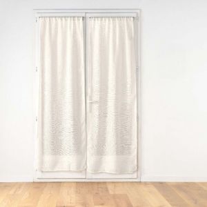 Paire de Voilage Passe-Tringle Haltona 70x240cm Naturel