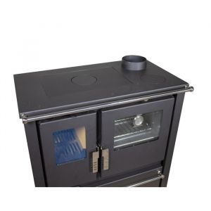 Cuisini&egrave;re bois Inox CS Plus 77 kW  Four & range-b&ucirc;ches