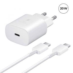 Chargeur Rapide 20W USB-C + C&acirc;ble USB-C vers USB-C pour Huawei P30 Lite 6.15 Blanc - Yuan Yuan