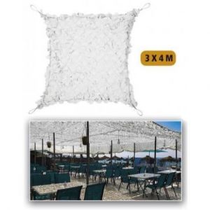 Filet de camouflage renforc&eacute; - STURM - Blanc 3m x 4m - Protection solaire - Anti-moisissure - Anti-UV