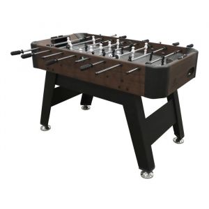 Baby-foot - COUGAR - Cougar Striker - Marron Fonc&eacute;/Noir - 2 balles incluses - 4 pieds r&eacute;glables