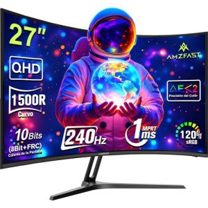 &Eacute;cran PC gaming incurv&eacute; 27 pouces - DEBSY - 2K QHD 2560x1440 - 240Hz - 1ms MPRT - 1500R - sRGB 120% - Adaptive Sync