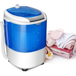 COSTWAY Mini Machine à Laver avec Essoreuse à Cuve Unique 25 KG Portable avec Fonction de Chronométrage pour Appartement/Dortoir