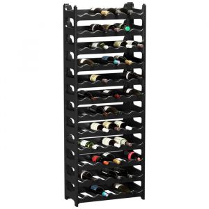 Casier à bouteilles modulable ARTECSIS 72 Bouteilles – Cave à vin en plastique 60x28x158 cm (LxlxH) Noir - Range bouteille