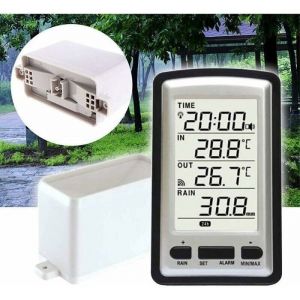Pluviomètre électroniquePluviomètre sans fil Portable Haute Précision Radio Contrôlé Numérique Pluviomètre Outil de Mesure