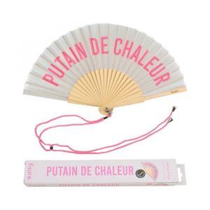 &Eacute;ventail original avec message P de chaleur. &Eacute;ventail en bois moderne et amusant. &Eacute;ventail rose et violet. 425 x 23 &ndash; FISURA