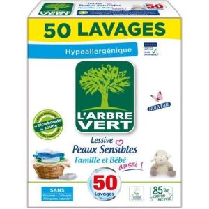 Lessive en poudre peau sensible LARBRE VERT50 lavages