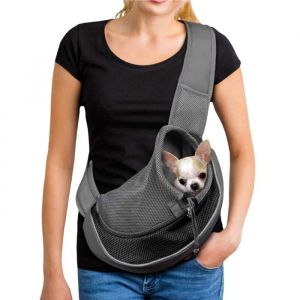 Sac bandouli&egrave;re respirant pour petits chiens et chats transport mains libres Label