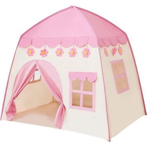 Tente de jeu enfant - ZGEER - Ch&acirc;teau pour enfant - Polyester - Rose - Disney Princesses