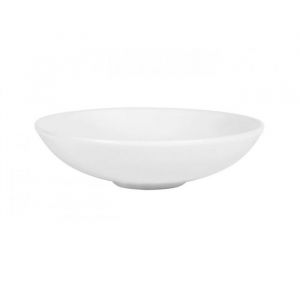 Lot de 12 assiettes rondes BANCA plats de Service de Table creuses pour soupe p&acirc;tes dessert en fine porcelaine blanche