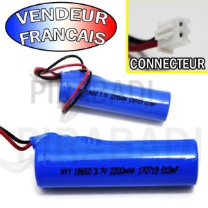 PILE BATTERIE 18650 RECHARGEABLE LI-ION 3.7V 2200MAH AVEC CONNECTEUR PCB