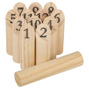 Eddy Toys Jeu de Quilles en Bois 13 Pi&egrave;ces