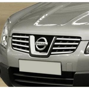 Baguette de calandre supérieure chromée Nissan Qashqai +2 08-10-+2 phase 2 10-14-+2 phase 3...