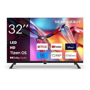 SCHNEIDER - 32A2TE - TV LED HD 32 (81cm) - Smart Tizen OS - Molotov Netflix Prime Video Disney+ - HDMIx2 - USBx2 - Mode Hotel