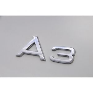INSIGNE MARQUE AUTO Logo coffre A3 Audi chromé voiture emblème sigle insigne