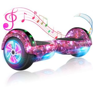hoverboard 6.5 électrique  lumière LED bluetooth tout terrain Charge maximale 70KG autonomie 7-8km Violet