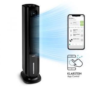 Rafra&icirc;chisseur dair Klarstein Polar Tower Smart - Ventilateur 4-en-1 - 3306 m&sup3;/h - 7 l - Noir