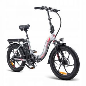 Vélo pliant électrique FAFREES F20 250W 36V16AH 7 vitesses 20 Gris E-Bike City Beach VTT Collège Étudiant Adulte Homme Femme