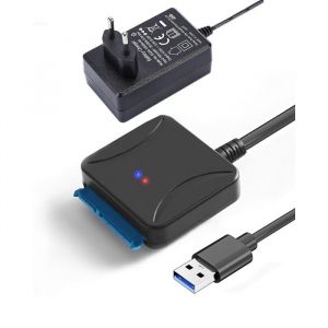 Adaptateur USB vers SATA-Adaptateur Sata USB 3.0-Pour disque dur externe/SSD 35/25-Avec adaptateur dalimentation-UASP