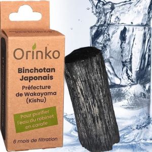 orinko Binchotan Japonais de Kishu Bio 1X (25G)  Chêne Ubame de Wakayama - Authentique Charbon Actif du Japon