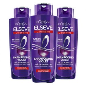 LOréal Paris Elseve Color Vive Shampooing Violet Déjaunisseur 3x200ml