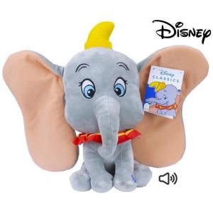 Peluche animal pour bébé Dumbo 32 cm avec effet sonore jouet enfant éléphant Disney