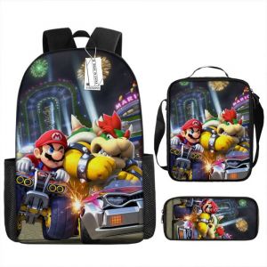 Sac à dos Mario Kart enfant–Sac à dos mignon et fonctionnel pour écoliers–Cartable animé pour enfants–Idéal pour lécole-Type-12