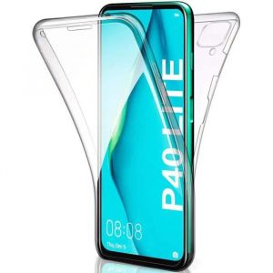 360-Degrés Transparent Silicone Coque pour Huawei P40 Lite 2 en 1 Avant Et Arrière Etui Contour Avant et Arrière Full Protection