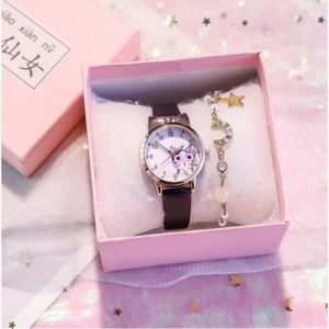 Coffret Montre Cadeau Femme Fille Ado Enfant - Mignon Montre &agrave; quartz -Bracelet Fleur Jolie - Coffret Cadeau de Marque de Luxe