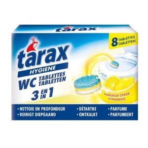 Pack de 8 - Tarax - WC tablettes 3 en 1 - 8 tablettes