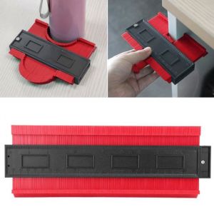 Rouge 10  Jauge de Contour Irr&eacute;guli&egrave;re R&egrave;gle Copieur de Profil Outils de Menuiserie mod&egrave;le de tra&ccedil;age de forme