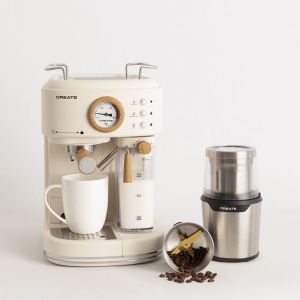 Machine à expresso semi-automatique - THERA RETRO PRO - 20 bars - Chauffe-eau inox  - Réservoir 1.5L