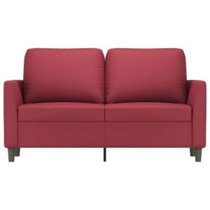 Sofa droit fixe - Clic Clac Canapé à 2 places - NEUF - Rouge bordeaux 120 cm Similicuir CA6827503