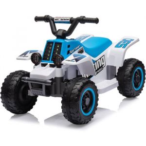 Quad &Eacute;lectrique Enfant 6V 18 km/h avec Klaxon D&eacute;marrage par Un Bouton Longue Autonomie ATV pour Enfants 3+ AnsBleu