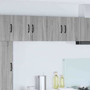 Moderne Meuble mural de cuisine - Meuble haut/Armoire suspendue avec porte Gris Sonoma 60 x 31 x 40 cm@FR(709519）