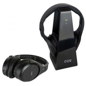 Casques TV sans fil HEL PRELUDE 2 Duo - Transmission NUMERIQUE 24 GHz - Noir