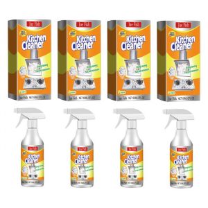 4pcs Nettoyant cuisine moussant - Dégraissant puissant pour hotte et plans de travail - Sans rinçage