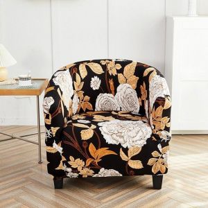 1 Place Housse de Canap&eacute; Extensible Imprim&eacute;e FloralHousse de Fauteuil Relax-pour Comptoir Bar Salon Salle de R&eacute;union