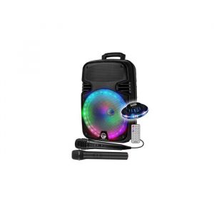 Enceinte sono 700W Portable sur Batterie Karaok&eacute; DJ USB Bluetooth TWS 2 Micros Lumi&egrave;re Cadeau Soir&eacute;e F&ecirc;te Anniversaire