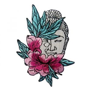 Ecusson Patch Badge de La fleur et l&rsquo;homme Broderie Patch Thermocollant pour V&ecirc;tement t-Shirt