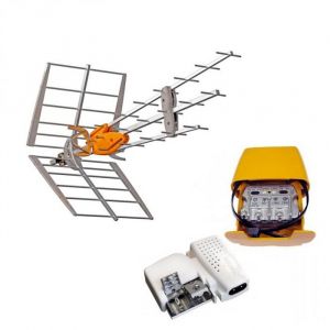 PACK TELEVES 149921 DAT BOSS Antenne UHF intelligente LTE700 (C.21 - C.48) + Alim 24V + Ampli de m&acirc;t