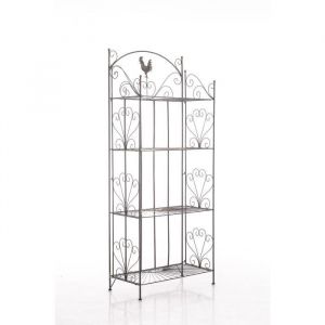 Etag&egrave;re de Rangement - CLP - Mia - Fer Forg&eacute; - 4 Surfaces - Bronze - Design Contemporain