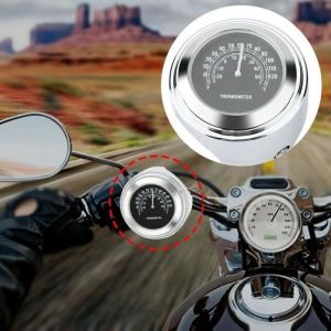 CompteurHorloge étanche pour moto Chromé avant montage sur guidon thermomètre température de 7-8  22mm Instruments de montre
